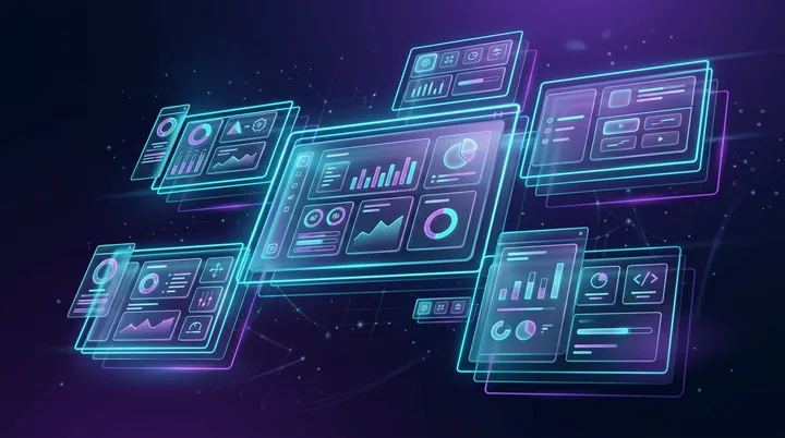 UI / UX Design — stylized tech illustration